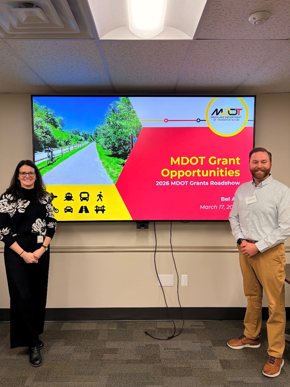 Allison Gost and David Thomas present MDOT Grant Opportunities.